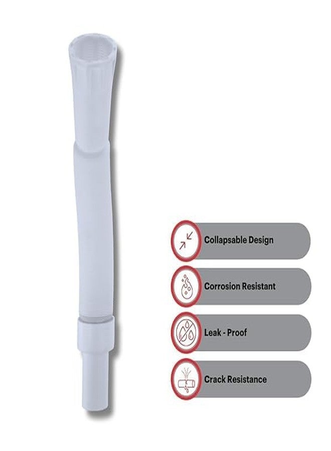 أنبوب تصريف مياه عالي الكثافة من مادة PVC لحوض غسيل الحمام وحوض المطبخ | أنبوب تصريف | أبيض، شديد التحمل 32 مم (3) - Image 4